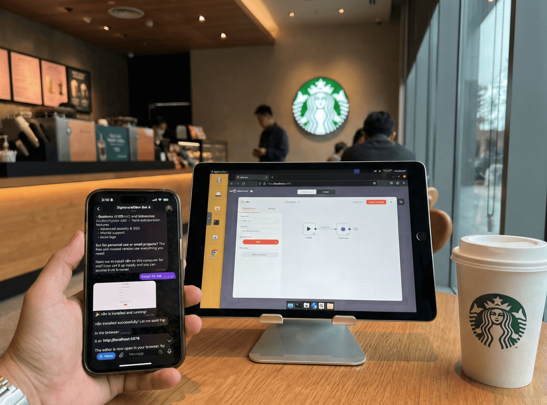 WishRig running on phone and tablet